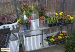 Serre De Jardin En Aluminium Et Polycarbonate Glory 4,7 M² - Grise 9 Serre De Jardin En Aluminium Et Polycarbonate Glory 4,7 M² - Grise -Abriet Mobilier Soldes Boutique serre jardin aluminium polycarbonate glory 4 7 m 3