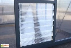 Serre De Jardin En Aluminium Et Polycarbonate Glory 4,7 M² - Grise 11 Serre De Jardin En Aluminium Et Polycarbonate Glory 4,7 M² - Grise -Abriet Mobilier Soldes Boutique serre jardin aluminium polycarbonate glory 4 7 m 8