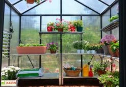 Serre De Jardin En Aluminium Et Polycarbonate Glory 14,7 M² - Grise 8 Serre De Jardin En Aluminium Et Polycarbonate Glory 14,7 M² - Grise -Abriet Mobilier Soldes Boutique serre jardin aluminium polycarbonate glory palram 1 2