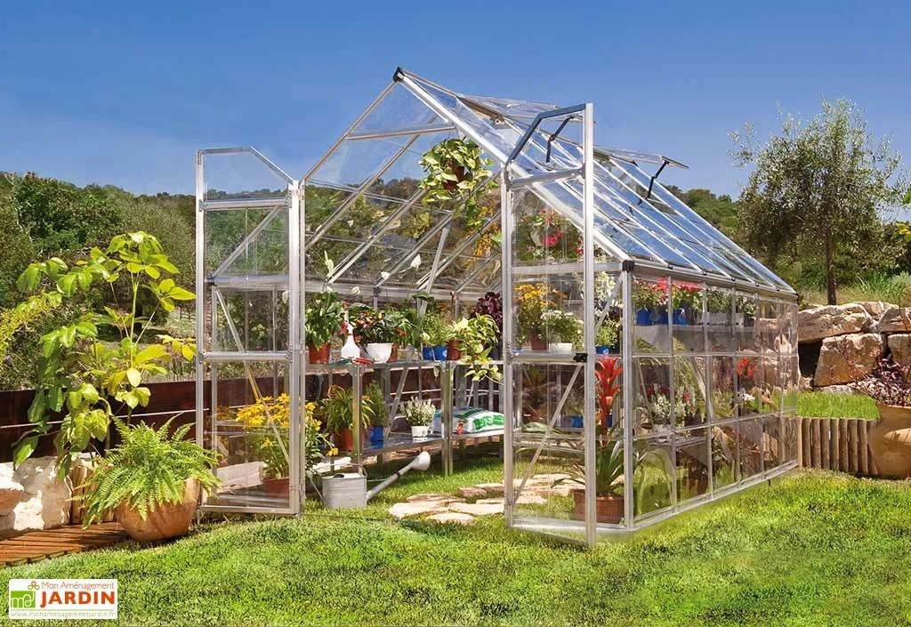 Serre De Jardin En Aluminium Et Polycarbonate Octave 9 M² 2 Serre De Jardin En Aluminium Et Polycarbonate Octave 9 M² – Image 2