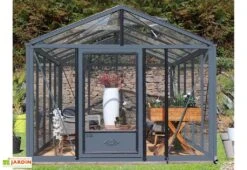 Serre De Jardin En Aluminium Et Verre Trempé Supra 16,7 M² -Abriet Mobilier Soldes Boutique serre jardin aluminium supra 530x315 cm 2