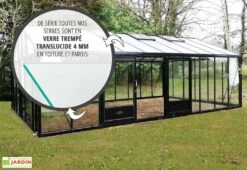 Serre De Jardin En Aluminium Et Verre Trempé Supra 34,7 M² -Abriet Mobilier Soldes Boutique serre jardin aluminium supra 753x460 cm 1
