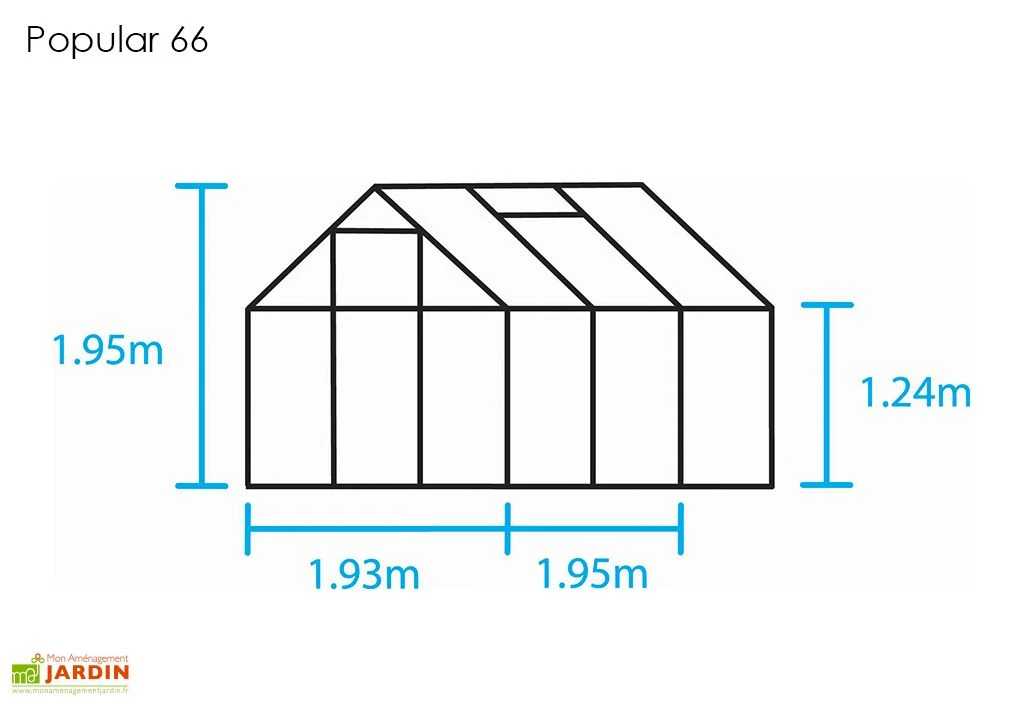 Halls Serre De Jardin En Aluminium Et Verre Popular 66 (3,8 M²) 6 Halls Serre De Jardin En Aluminium Et Verre Popular 66 (3,8 M²) – Image 6