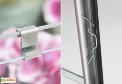 Serre De Jardin En Alu Et Verre Trempé Lams 12,9 M² - Laurus Alu Naturel -Abriet Mobilier Soldes Boutique serre jardin aluminium verre trempe laurus lams 13m2 2