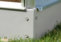 Serre De Jardin En Alu Et Verre Trempé Lams 12,9 M² - Laurus Alu Naturel -Abriet Mobilier Soldes Boutique serre jardin aluminium verre trempe laurus lams 13m2 brut 1