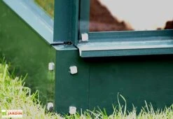 Serre De Jardin En Alu Et Verre Trempé Lams 12,9 M² - Laurus Vert -Abriet Mobilier Soldes Boutique serre jardin aluminium verre trempe laurus lams 13m2 vert 2