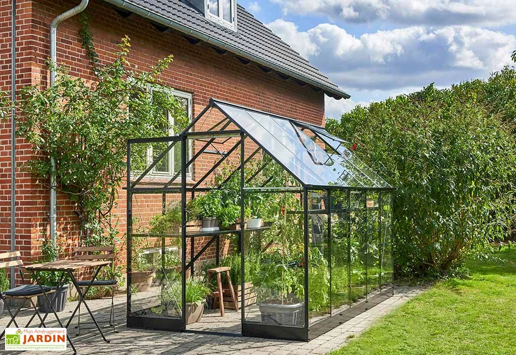 Halls Serre De Jardin En Aluminium Et Verre Trempé Qube 610 Noir 6,4 M² 1 Halls Serre De Jardin En Aluminium Et Verre Trempé Qube 610 Noir 6,4 M²