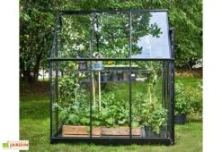 Halls Serre De Jardin En Aluminium Et Verre Trempé Qube 66 Noir 3,9 M² -Abriet Mobilier Soldes Boutique serre jardin aluminium verre trempe qube 66 noir 39m 1
