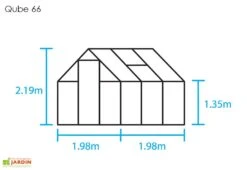 Halls Serre De Jardin En Aluminium Et Verre Trempé Qube 66 Noir 3,9 M² -Abriet Mobilier Soldes Boutique serre jardin aluminium verre trempe qube 66 noir 39m 3