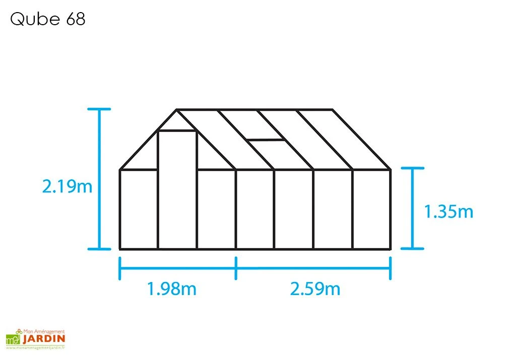 Halls Serre De Jardin En Aluminium Et Verre Trempé Qube 68 Noir 5,1 M² 4 Halls Serre De Jardin En Aluminium Et Verre Trempé Qube 68 Noir 5,1 M² – Image 4