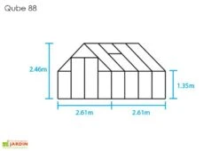 Halls Serre De Jardin En Aluminium Et Verre Trempé Qube 88 (6,6 M²) -Abriet Mobilier Soldes Boutique serre jardin aluminium verre trempe qube 88 66m