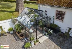 Halls Serre De Jardin En Aluminium Et Verre Trempé Qube 88 (6,6 M²) -Abriet Mobilier Soldes Boutique serre jardin aluminium verre trempe qube 88 66m 3