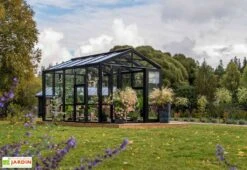 Serre De Jardin En Bois Et Verre Trempé – Myosotis -Abriet Mobilier Soldes Boutique serre jardin bois verre trempe stali 12m2