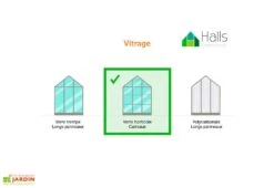 Halls Serre De Jardin En Aluminium Et Verre Horticole Popular 86 (5 M²) -Abriet Mobilier Soldes Boutique serre jardin halls verre horticole carreaux 1