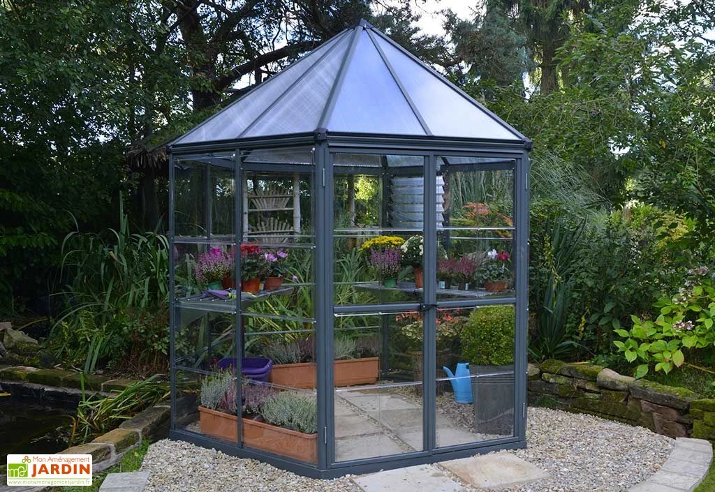Serre De Jardin Hexagonale Aluminium/Polycarbonate Oasis 3,8 M² 1 Serre De Jardin Hexagonale Aluminium/Polycarbonate Oasis 3,8 M²