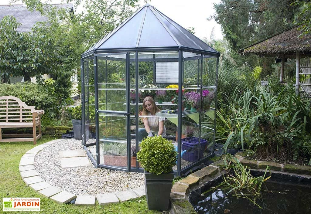 Serre De Jardin Hexagonale Aluminium/Polycarbonate Oasis 3,8 M² 3 Serre De Jardin Hexagonale Aluminium/Polycarbonate Oasis 3,8 M² – Image 3