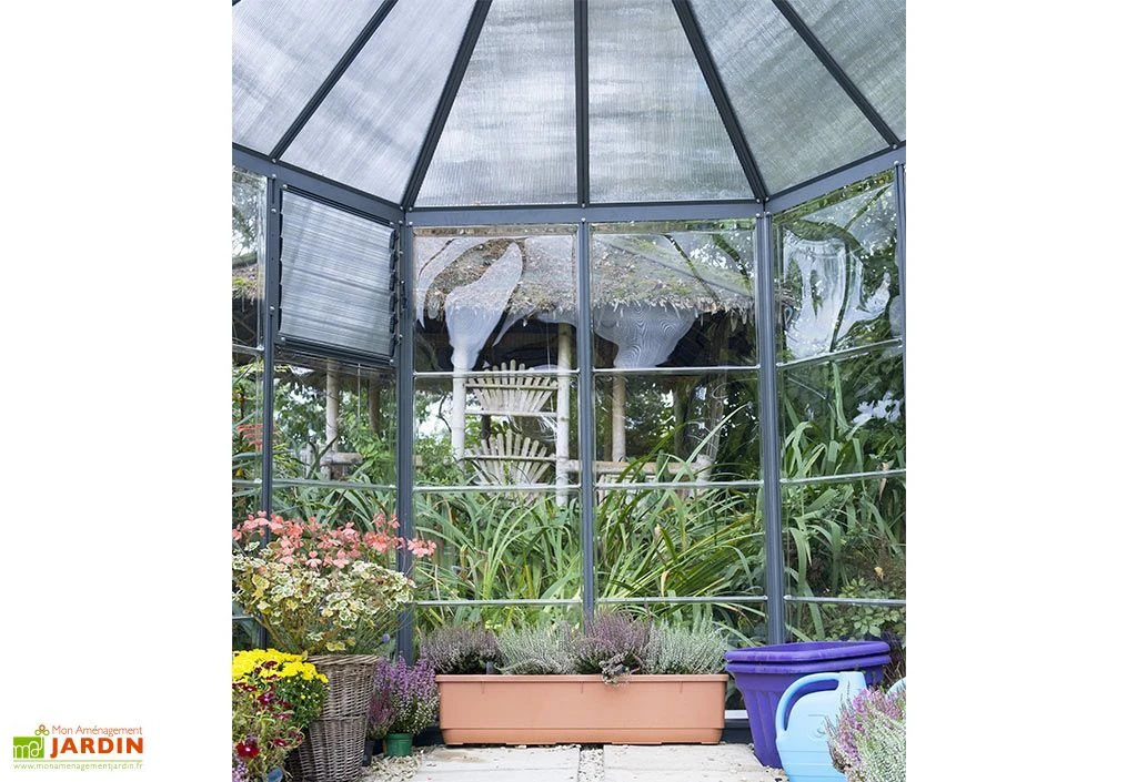 Serre De Jardin Hexagonale Aluminium/Polycarbonate Oasis 3,8 M² 4 Serre De Jardin Hexagonale Aluminium/Polycarbonate Oasis 3,8 M² – Image 4