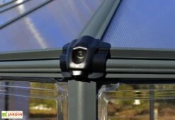 Serre De Jardin Hexagonale Aluminium/polycarbonate Oasis 8 M² - Grise 8 Serre De Jardin Hexagonale Aluminium/polycarbonate Oasis 8 M² - Grise -Abriet Mobilier Soldes Boutique serre jardin hexagonale aluminium polycarbonate oasis 8 m 3