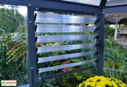 Serre De Jardin Hexagonale Aluminium/polycarbonate Oasis 8 M² - Grise 9 Serre De Jardin Hexagonale Aluminium/polycarbonate Oasis 8 M² - Grise -Abriet Mobilier Soldes Boutique serre jardin hexagonale aluminium polycarbonate oasis 8 m 4