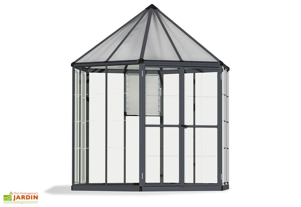 Serre De Jardin Hexagonale Aluminium/Polycarbonate Oasis 3,8 M² 5 Serre De Jardin Hexagonale Aluminium/Polycarbonate Oasis 3,8 M² – Image 5