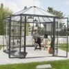 Serre De Jardin Hexagonale Aluminium/polycarbonate Oasis 8 M² - Grise