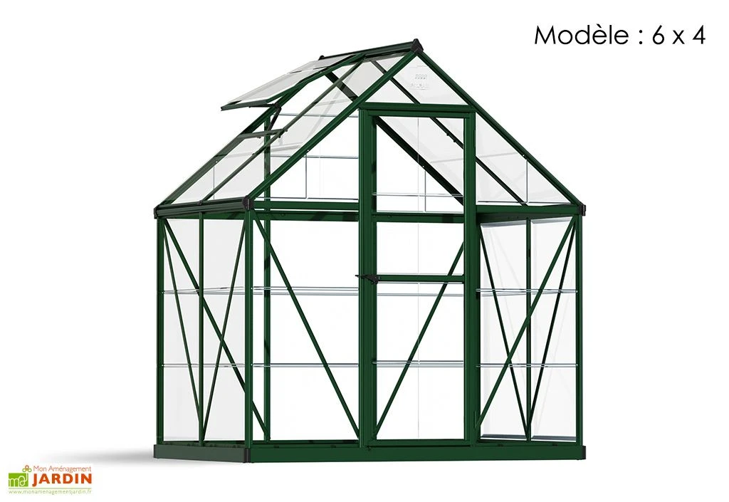 Serre De Jardin Polycarbonate Harmony Palram - Canopia Verte 2 Serre De Jardin Polycarbonate Harmony Palram - Canopia Verte – Image 2