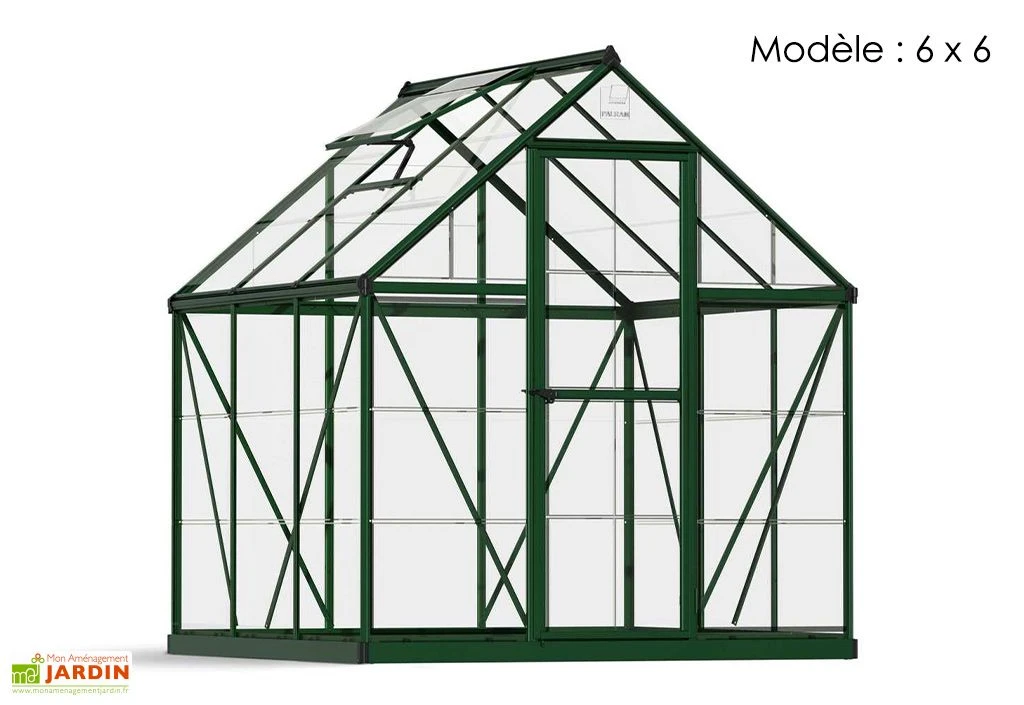 Serre De Jardin Polycarbonate Harmony Palram - Canopia Verte 4 Serre De Jardin Polycarbonate Harmony Palram - Canopia Verte – Image 4