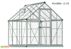 Serre De Jardin Polycarbonate Harmony Palram - Canopia Argent -Abriet Mobilier Soldes Boutique serre jardin palram canopia harmony silver 6x8 1