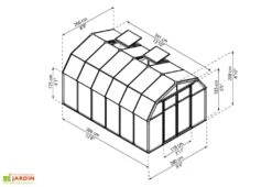 Serre De Jardin Polycarbonate Et PVC 4 X 2,5 M – Hobby Gardener 8x12 -Abriet Mobilier Soldes Boutique serre jardin palram canopia hobby gardener 8x12 2
