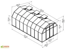 Serre De Jardin Polycarbonate Et PVC 5 X 2,5 M – Hobby Gardener 8x16 8 Serre De Jardin Polycarbonate Et PVC 5 X 2,5 M – Hobby Gardener 8x16 -Abriet Mobilier Soldes Boutique serre jardin palram canopia hobby gardener 8x16 2