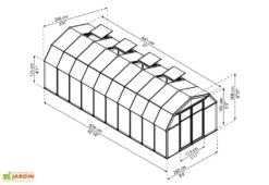 Serre De Jardin Polycarbonate Et PVC 6,5 X 2,5 M – Hobby Gardener 8x20 8 Serre De Jardin Polycarbonate Et PVC 6,5 X 2,5 M – Hobby Gardener 8x20 -Abriet Mobilier Soldes Boutique serre jardin palram canopia hobby gardener 8x20 2