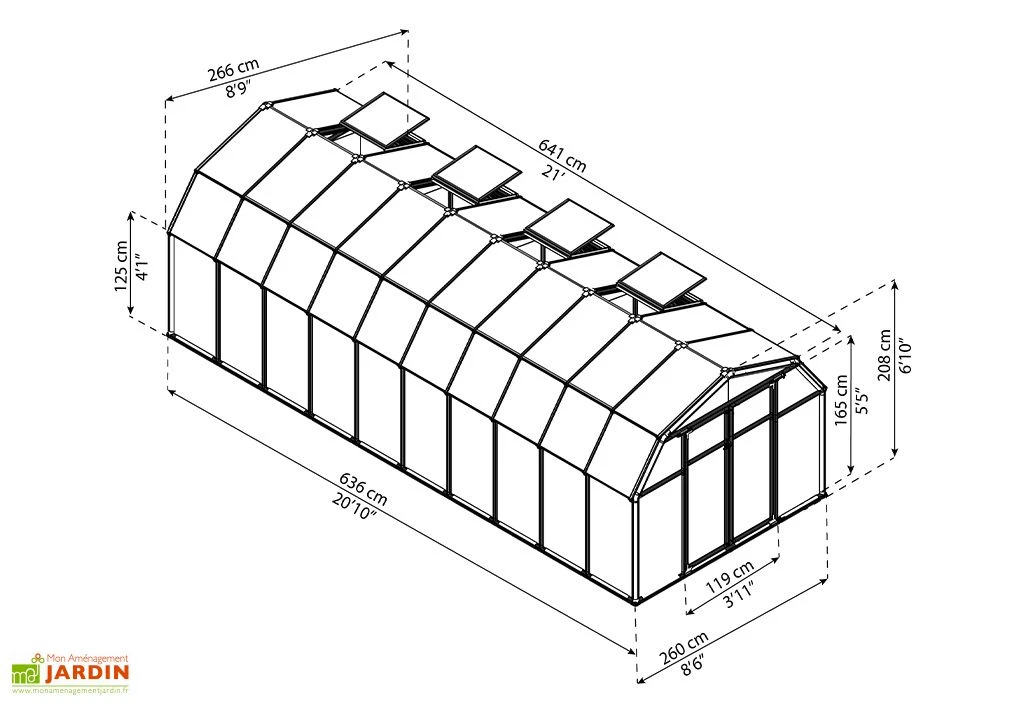 Serre De Jardin Polycarbonate Et PVC 6,5 X 2,5 M – Hobby Gardener 8x20 3 Serre De Jardin Polycarbonate Et PVC 6,5 X 2,5 M – Hobby Gardener 8x20 – Image 3
