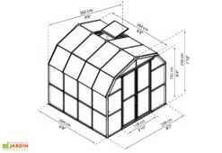 Serre De Jardin Polycarbonate Et PVC 2,5 X 2,5 M – Grand Gardener 8x8 9 Serre De Jardin Polycarbonate Et PVC 2,5 X 2,5 M – Grand Gardener 8x8 -Abriet Mobilier Soldes Boutique serre jardin palram canopia hobby gardener transparent 8x8 2