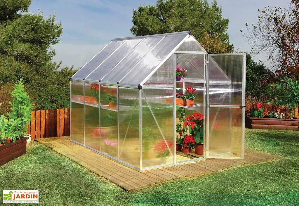 Serre De Jardin Grise Polycarbonate Aluminium 2,5 X 2 M – Mythos 6x8 1 Serre De Jardin Grise Polycarbonate Aluminium 2,5 X 2 M – Mythos 6x8