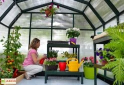 Serre De Jardin Polycarbonate Et PVC 4 X 2,5 M – Hobby Gardener 8x12 -Abriet Mobilier Soldes Boutique serre jardin palram hobby gardener polycarbonate pvc vert 1 2