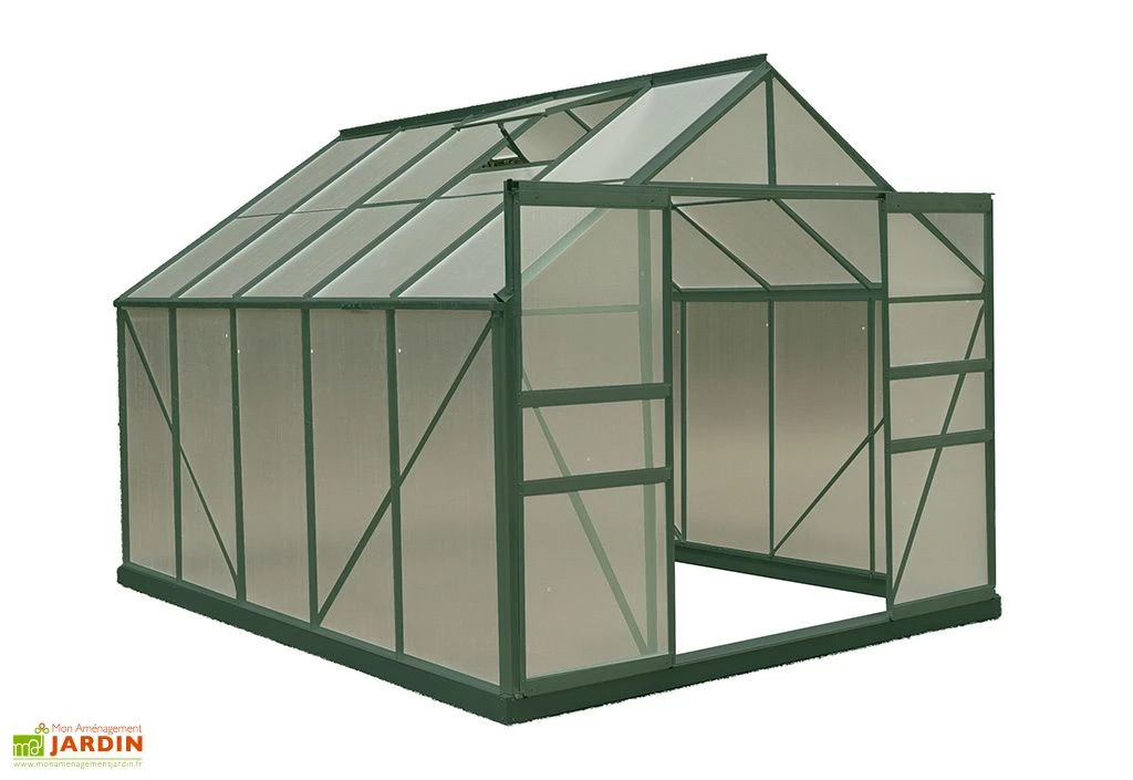 Serre De Jardin Polycarbonate 7,44m² Avec Base + 2 Lucarnes 1 Serre De Jardin Polycarbonate 7,44m² Avec Base + 2 Lucarnes