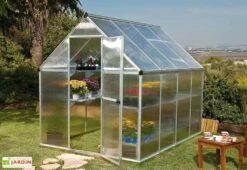Serre De Jardin Grise Polycarbonate Aluminium 2,5 X 2 M – Mythos 6x8 8 Serre De Jardin Grise Polycarbonate Aluminium 2,5 X 2 M – Mythos 6x8 -Abriet Mobilier Soldes Boutique serre jardin polycarbonate aluminium gris mythos palram 2x2m 2