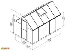 Serre De Jardin Grise Polycarbonate Aluminium 3 X 2 M – Mythos 6x10 10 Serre De Jardin Grise Polycarbonate Aluminium 3 X 2 M – Mythos 6x10 -Abriet Mobilier Soldes Boutique serre jardin polycarbonate aluminium gris mythos palram 3x2m