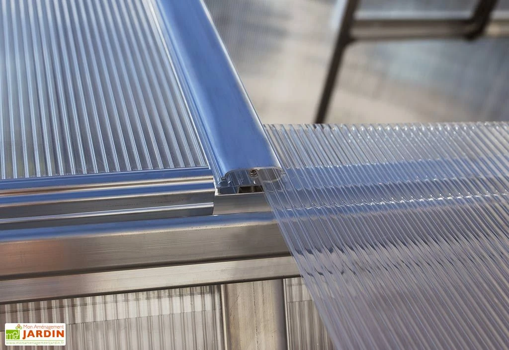 Serre De Jardin Grise Polycarbonate Aluminium 3 X 2 M – Mythos 6x10 6 Serre De Jardin Grise Polycarbonate Aluminium 3 X 2 M – Mythos 6x10 – Image 6