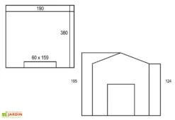 Serre De Jardin En Aluminium Et Polycarbonate – Diamant Gris 126 -Abriet Mobilier Soldes Boutique serre jardin polycarbonate diamant 126 base acier 190x380x195cm 7m2 5