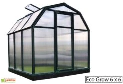 Serre De Jardin Verte Polycarbonate Et PVC – Eco Grow -Abriet Mobilier Soldes Boutique serre jardin polycarbonate palram ecogrow 6x6 1