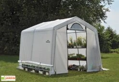 Serre De Jardin Souple Avec Aérations En Polyéthylène Et Acier 9 M² -Abriet Mobilier Soldes Boutique serre jardin souple 9m2 bache polyethylene 3m 1