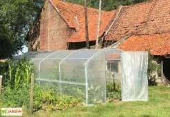 Serre Tunnel Tonneau En Polyéthylène 18 M² - 4 Saisons 6 X 3 M