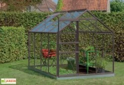 Serre Jardin Aluminium Verre Ivy 5 M² – Plusieurs Coloris -Abriet Mobilier Soldes Boutique serre jardin verre aluminium ivy introgrow 2
