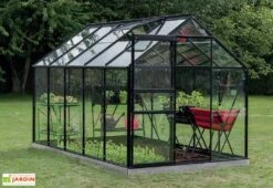Serre Jardin Aluminium Verre Lily 6,2 M² – Plusieurs Coloris -Abriet Mobilier Soldes Boutique serre jardin verre aluminium lily introgrow 3