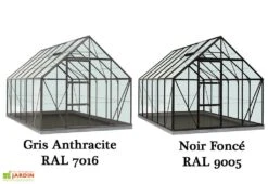 Serre Jardin Aluminium Verre Oliver 9,9 M² – Plusieurs Coloris -Abriet Mobilier Soldes Boutique serre jardin verre aluminium oliver introgrow 1