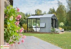 Serre De Jardin Bois Et Verre Trempé Avec Panneaux Occultants – Hibiscus 10 Serre De Jardin Bois Et Verre Trempé Avec Panneaux Occultants – Hibiscus -Abriet Mobilier Soldes Boutique serre jardin verre bois stali panneaux gris