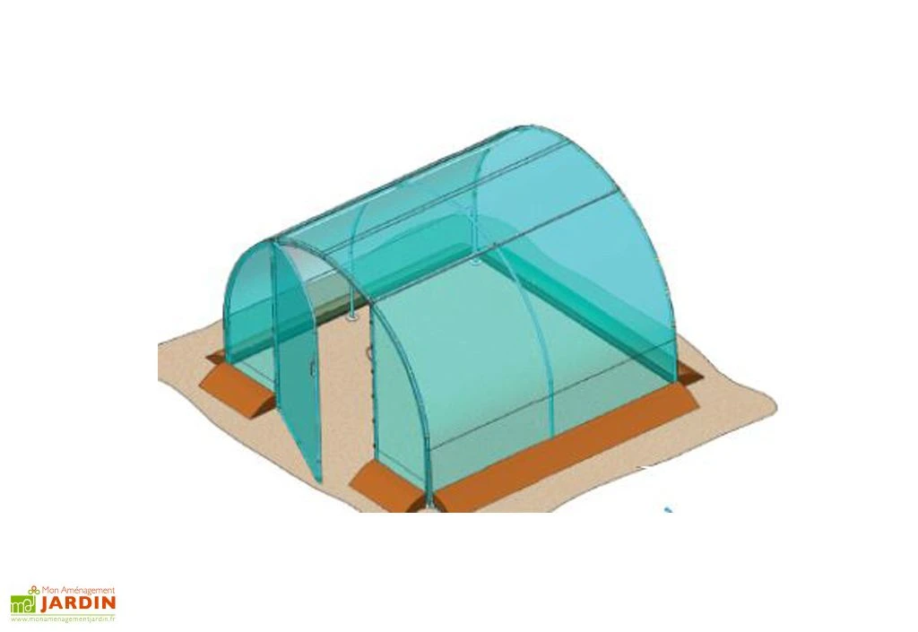 Serre De Jardin Tunnel Richel 3x3 Pied Droit 2x180µ 1 Porte 2 Serre De Jardin Tunnel Richel 3x3 Pied Droit 2x180µ 1 Porte – Image 2