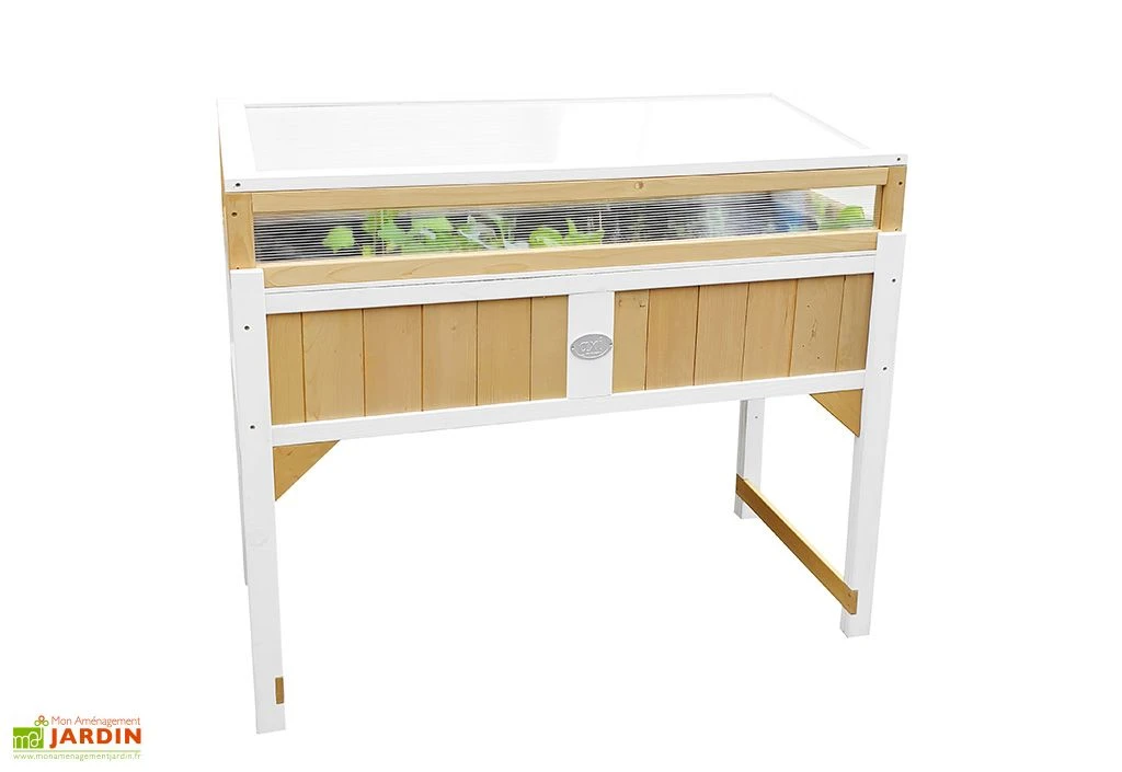 Axi Serre De Culture Sur Pieds En Bois Et Polycarbonate - 120 X 54 X 120 Cm 1 Axi Serre De Culture Sur Pieds En Bois Et Polycarbonate - 120 X 54 X 120 Cm