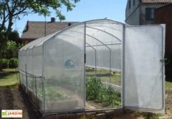 Serre Tunnel Tonneau En Polyéthylène 18 M² - 4 Saisons 6 X 3 M